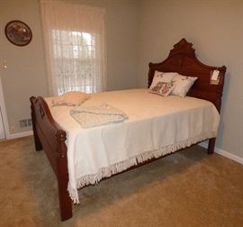 Gorgeous Antique walnut carved bed with note dating 1870's, again, in immaculate condition