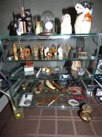 Vintage fishing lure, etc