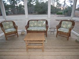 Wicker porch set