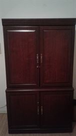 gorgeous 2 level desk with plenty of storage space