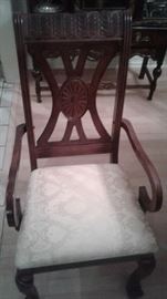 closer view of dining table chair