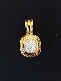 David Yurman 18K diamond pendant