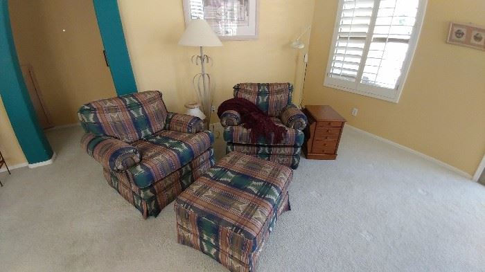 Southwest Chairs and Ottoman