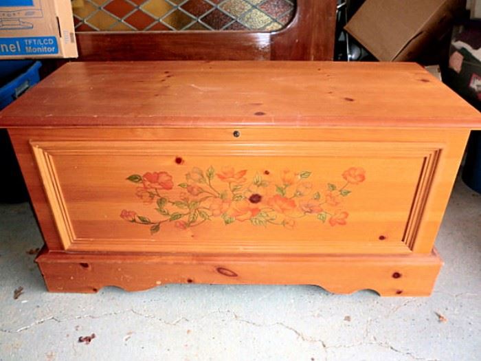 Stenciled hope chest