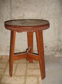 Carved wooden stool