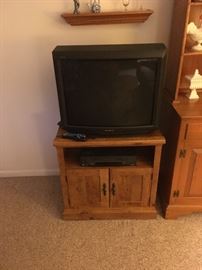 Colored TV and stand
