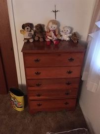 Pine high boy dresser
