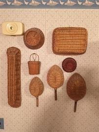 Assorted vintage baskets