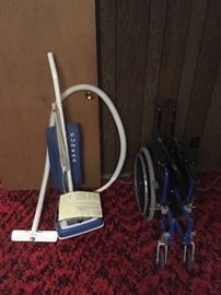 Eureka Vacuum and wheelchair
