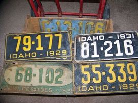1920's License Plates