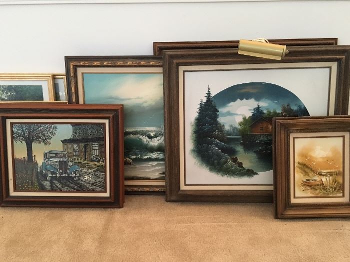  Framed oil paintings 