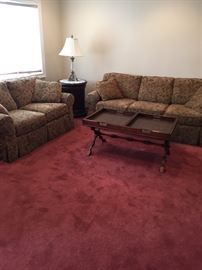 living room sofas, tables, lamps... all in EXCELLENT condition... no smoking and no pets