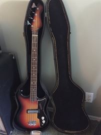 electric guitar and case