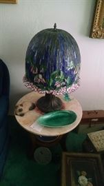 Tiffany style lamp 100 Danish table 50