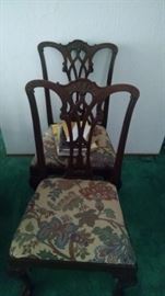 Set of 4 mahogany chairs $125 