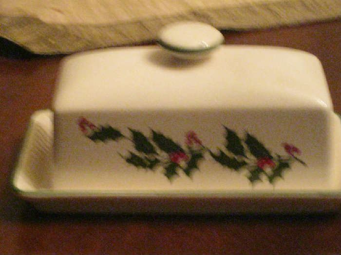 Christmas butter dish "Made in Japan"