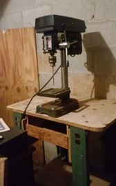 Drill Press and bench