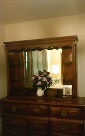 Dresser and mirror combo