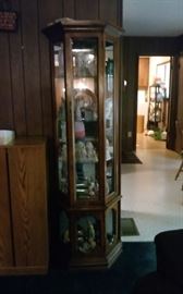 Lighted curio cabinet
