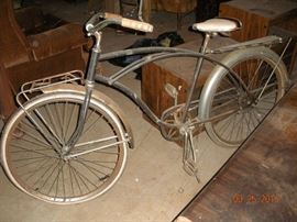 Vintage bike..how cute as a planter in your yard! 