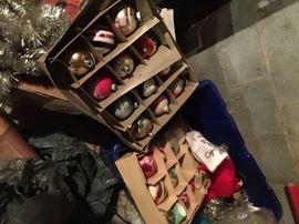 Vintage shiny brite ornaments