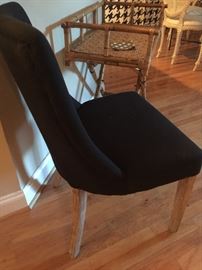 Black parsons chair