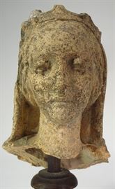 Head of a Young Woman Wearing Crown, French or Italian, c. 2nd half 15th C.
