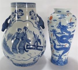 Blue and White Asian Ceraics