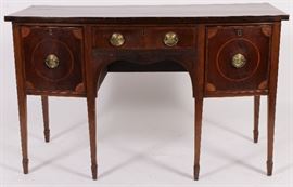 George III Sideboard Fruitwood Inlay Late 18th C.