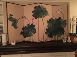 Orintial folding screen