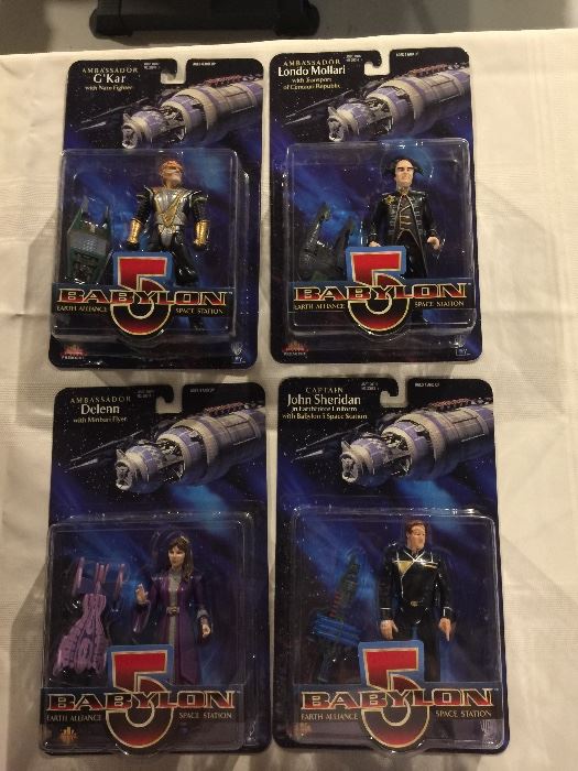 Babylon 5 action figures - mint in box.  We have 4 or 5 of each of these characters.