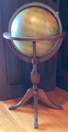 Terrestrial World Globe in Duncan-Fife Style Stand