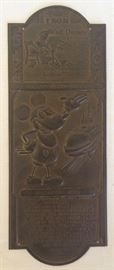 Brass Doorplate to Commemorate Disneyland Opening Day - 1955