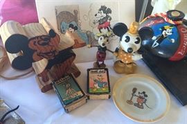 Mickey Mouse Wooden Puzzle, Early Plate; Disney Decks of Cards