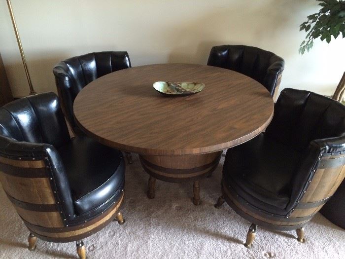 Whiskey Barrel Table