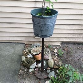 Planter made of car parts