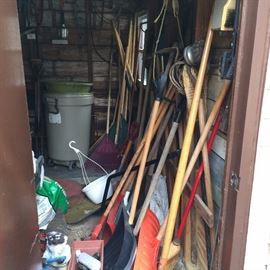 Rakes, snow shovels, miscellaneous