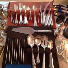 Sterling silver flatware set