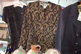 OLEG CASSINI, YVES SAINT LAURENT, ESCADA PIN STRIPES