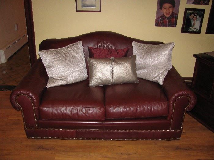 Matching leather loveseat