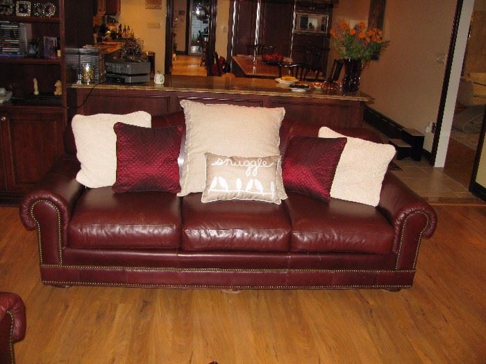 Matching leather sofa