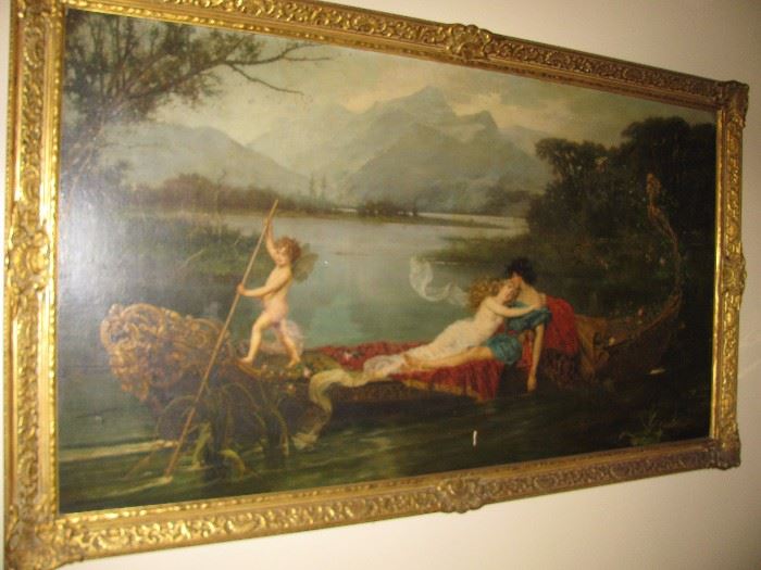 Antique painting by listed artist 