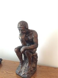 The Thinker CHALKWARE STATUE BY M LUCCHESI 
