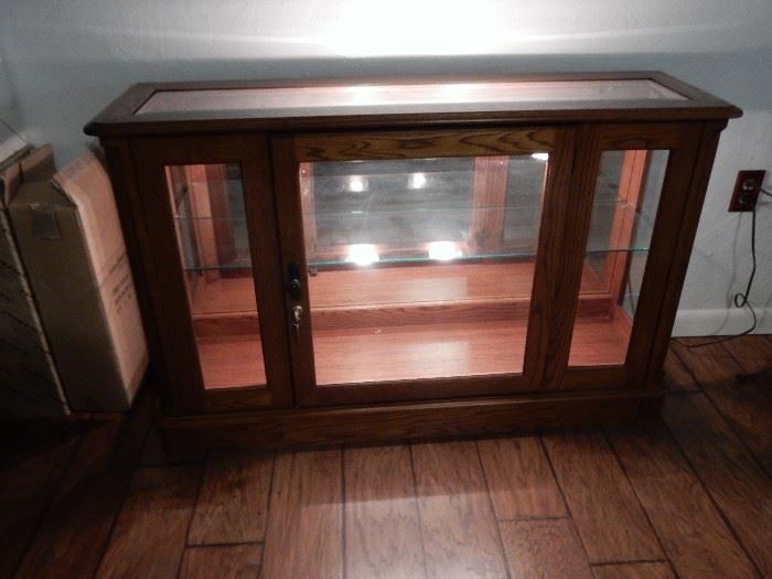 Oak Display Cabinet.  48 wide x 30 high x 14 deep.  $100.00.  This piece available to see after 2:00 tomorrow.  It is at a different location. The 17 and Peoria Ave.  Please call 602 614-3371 if interested.