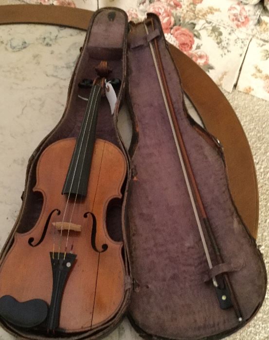 Stradivarius violin early 1900's violin. Nurnberger bow early 1900's.                           