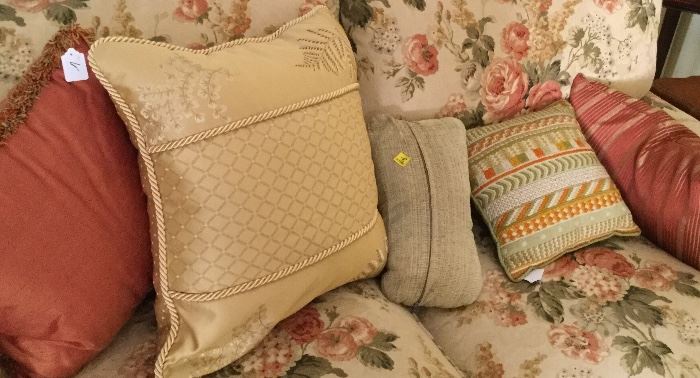Assorted pillows (couch not for sale)