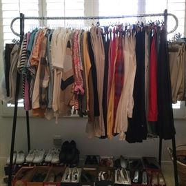 Large women's petite and small-medium regulars, size 7 shoes