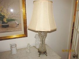 CUT GLASS LAMP