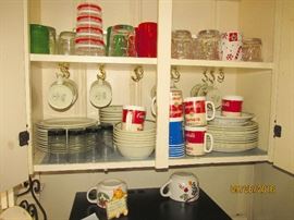 CUPS, DISHES, CAMPBELL SOUP CUPS, PLATES