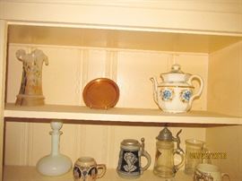 MUGS, STEINS, TEA PITCHER
